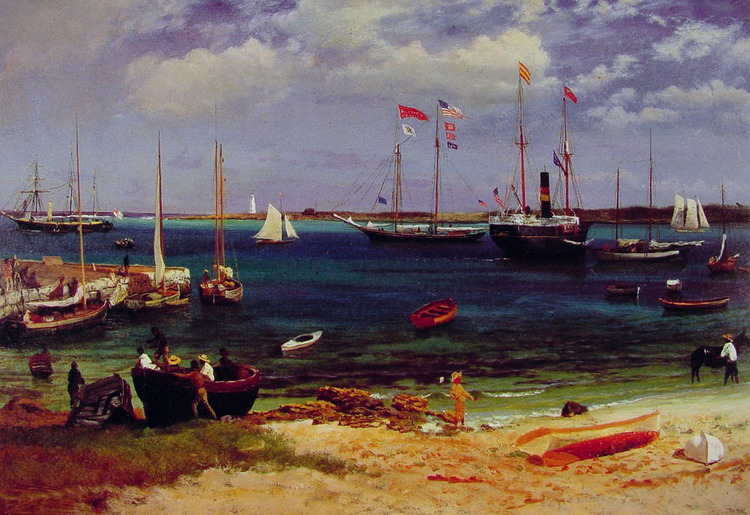 Albert Bierstadt Oil Painting Nassau Harbor - Click Image to Close